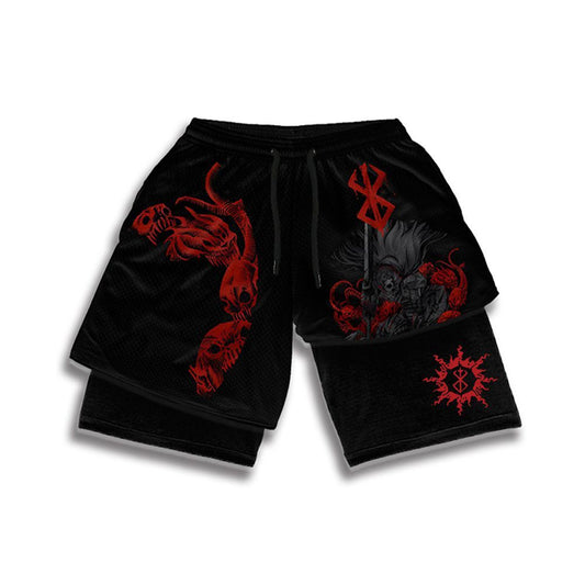 Compression Shorts  Berserk Red